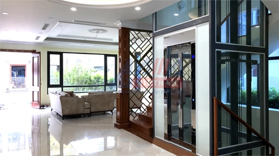 Luxury home glass elevator